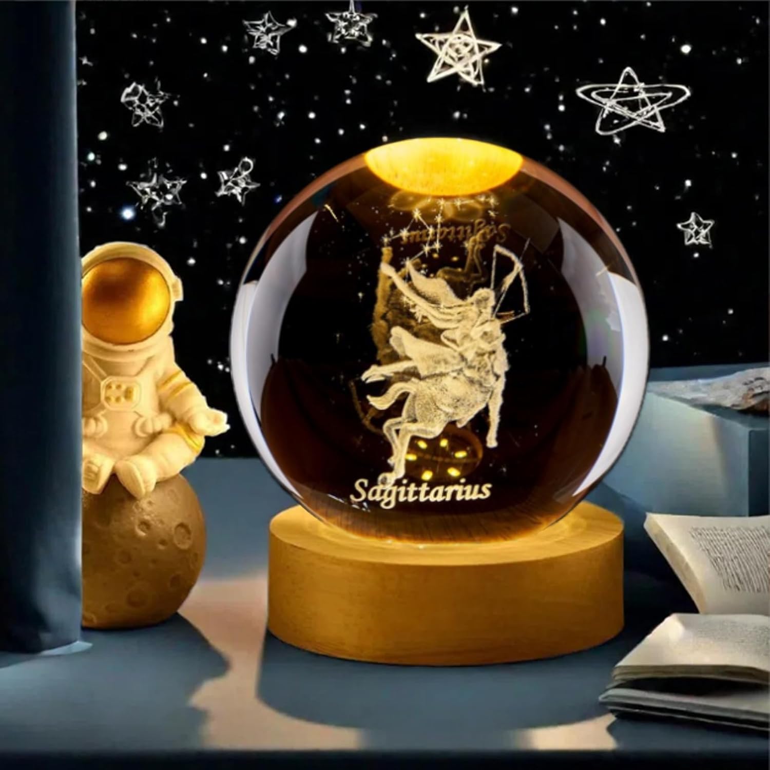 3D Sagittarius Crystal Ball wi - огляд і ціна Paper Weight Crystal