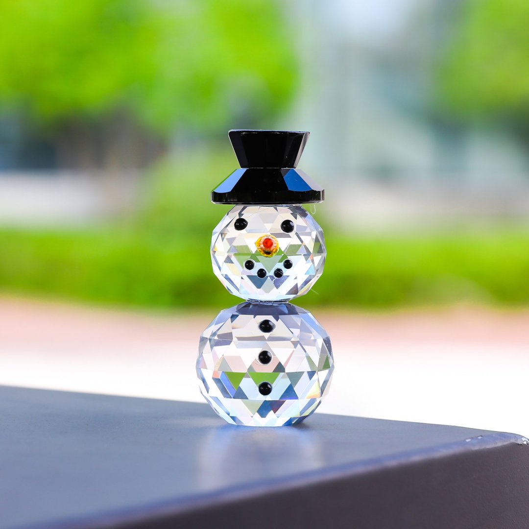 Crystal Black Hat Snowman Figu - огляд і ціна Paper Weight Crystal